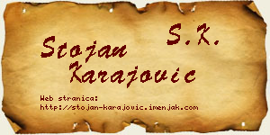 Stojan Karajović vizit kartica